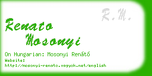 renato mosonyi business card